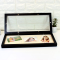 Wholesale high quality custom 11x14 White wooden table top shadow box photo frame display case with wall